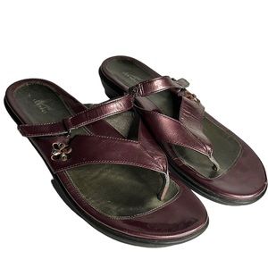 DANSKO Carmen Thong Sandal Purple Patent Leather Size 41/ 10.5